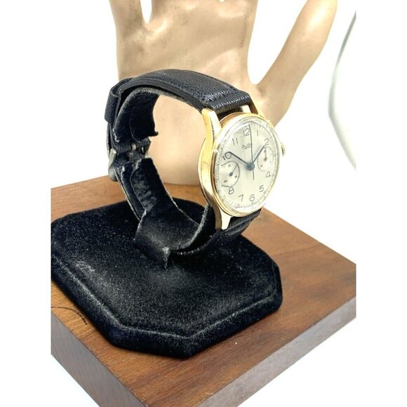 Breitling Premier Men's Watch 1940's Swiss Chronograph 32mm 18k Yellow Gold Case - Picture 16 of 16